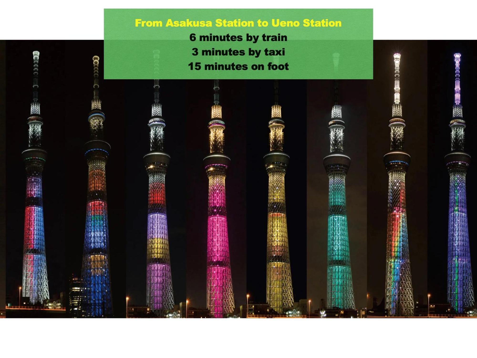 浅草寺3分 浅草駅6分 寝室+リビング2-4人 スカイツリービュー 駅近 成田空港&羽田空港直通 Apartment Tokyo Bagian luar foto