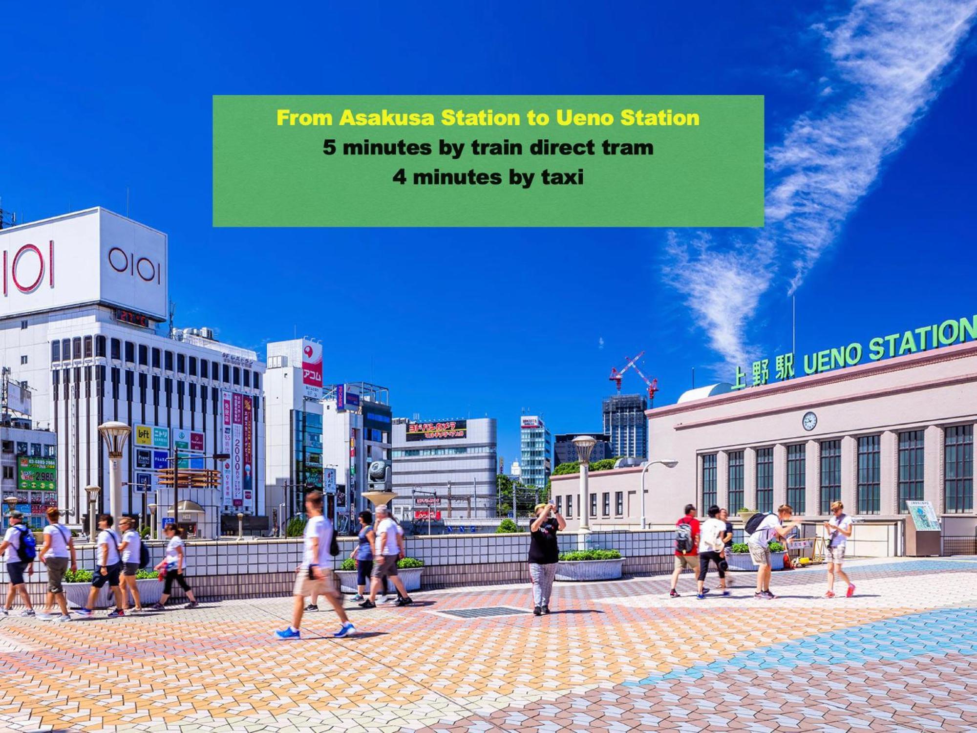 浅草寺3分 浅草駅6分 寝室+リビング2-4人 スカイツリービュー 駅近 成田空港&羽田空港直通 Apartment Tokyo Bagian luar foto